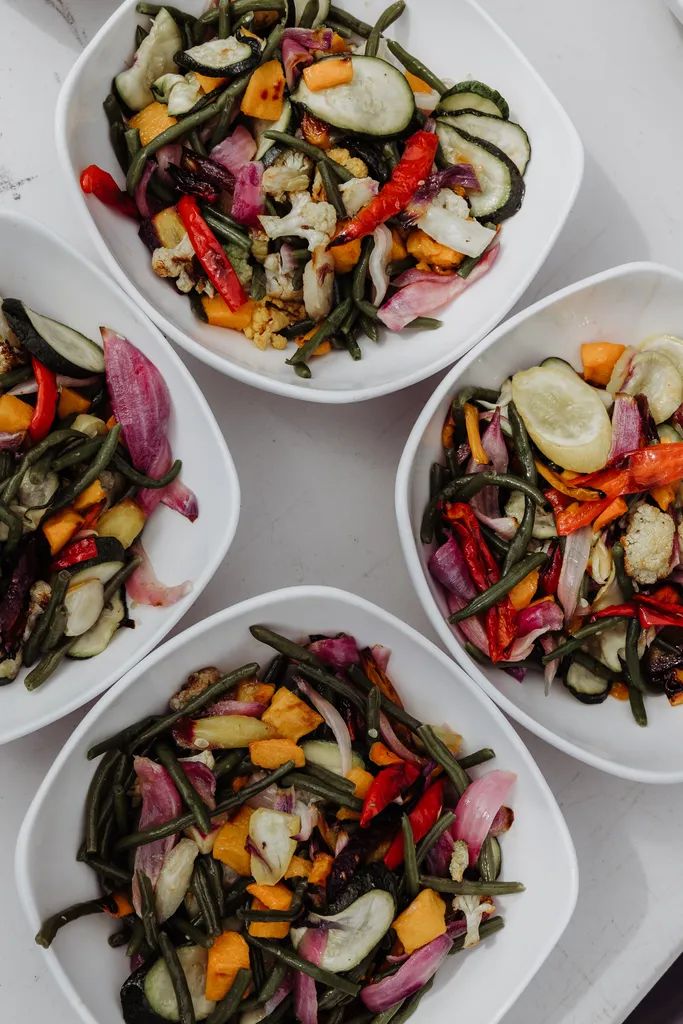Roasted vegetable bowls by Sadie's Catering